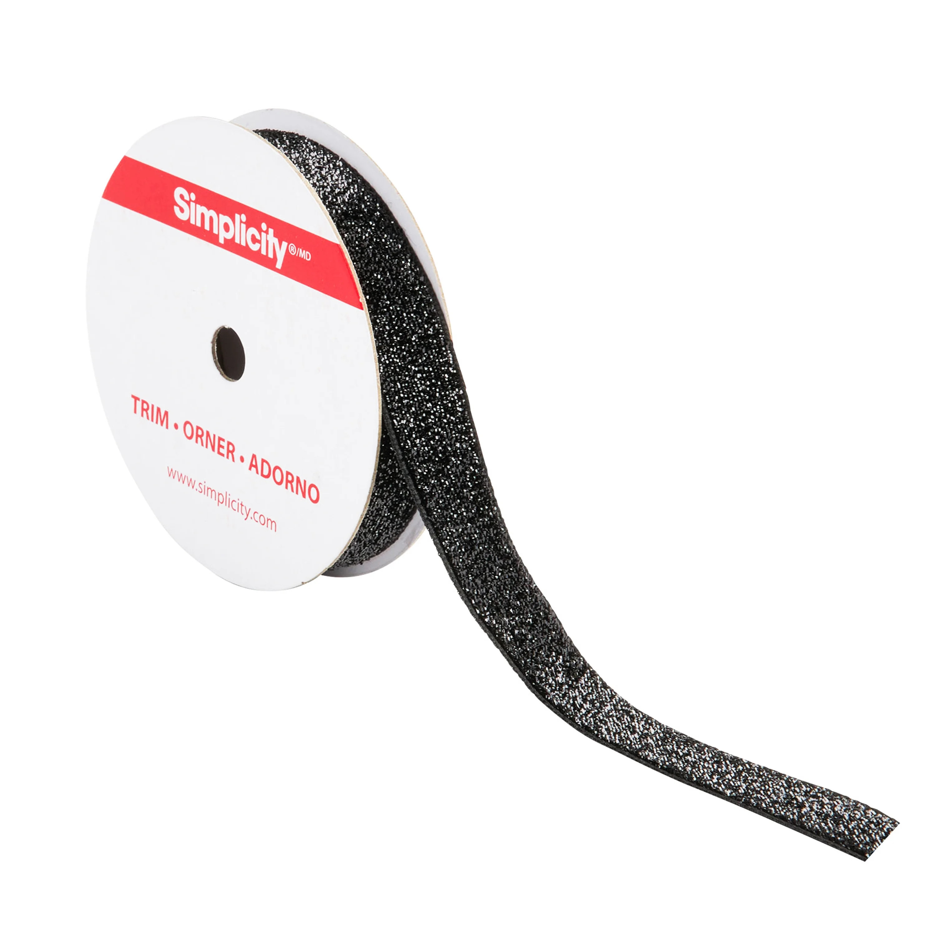 Simplicity Trim, Black 5/8 inch Metallic Velvet Trim Great for Apparel, Home Decorating, and Craf... | Walmart (US)