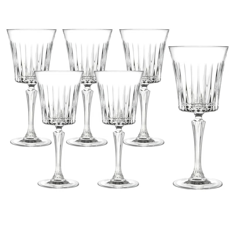Lorren Home Trends Timeless 8oz. Lead Free Crystal Goblet Glassware (Set of 6) | Wayfair North America