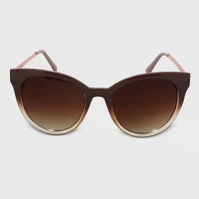 Women's Cateye Plastic Metal Combo Sunglasses - A New Day™ Nude | Target