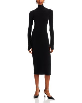 Long Sleeve Turtleneck Midi Dress | Bloomingdale's (US)