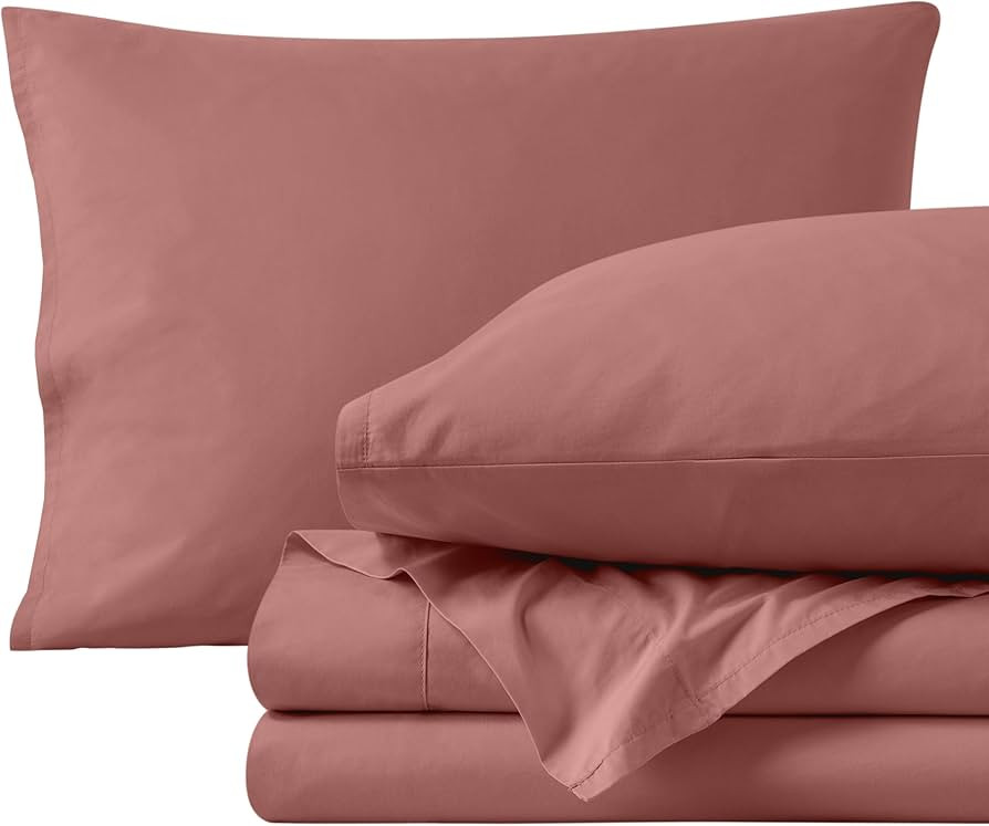 Bare Home 100% Organic Cotton Twin XL Sheet Set - Crisp Percale Weave - 300 Thread Count - Lightw... | Amazon (US)