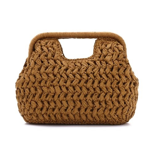 Emprier Straw Clutch Purses for Women Dumpling Bag Summer Beach Woven Handbag | Amazon (US)