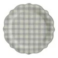 The Pioneer Woman Gray Gingham Round 10.75-Inch Round Ceramic Dinner Plate | Walmart (US)