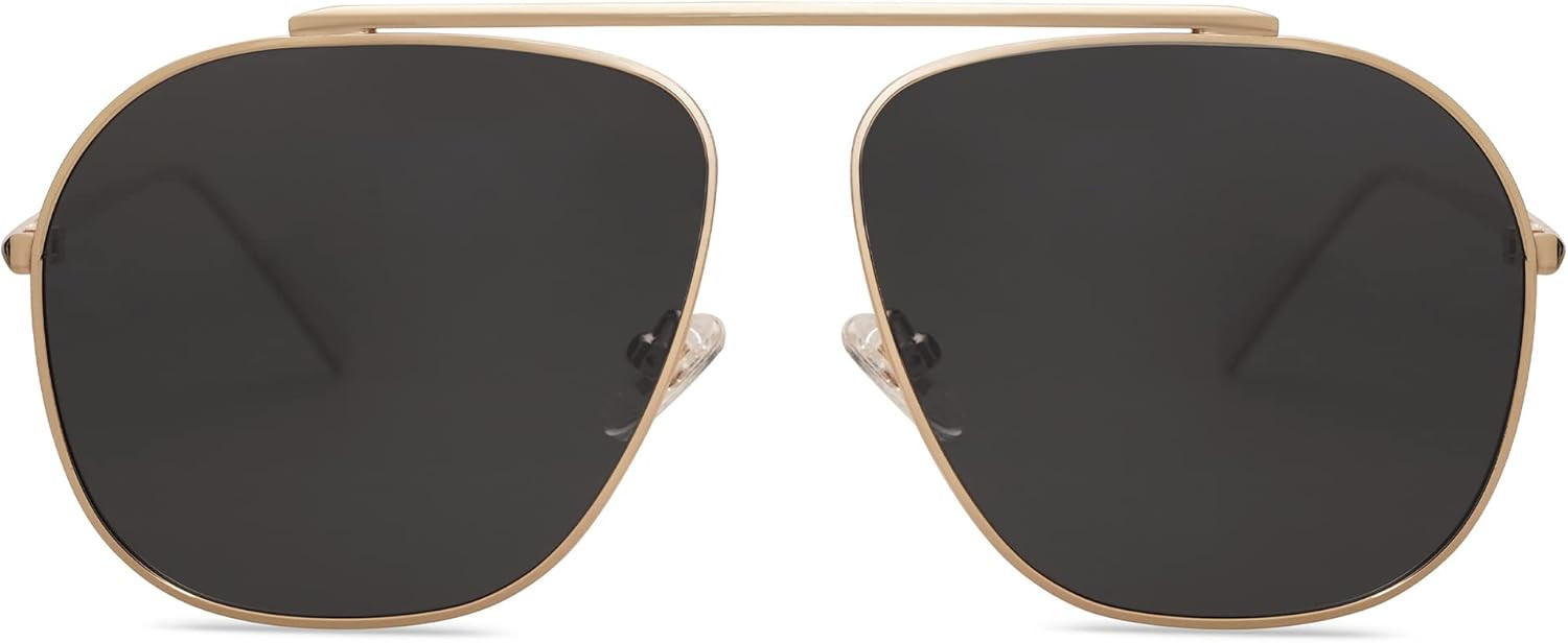 SOJOS Retro Oversized Square Polarized Aviator Sunglasses Womens Mens Classic Vintage Metal Sunni... | Amazon (US)