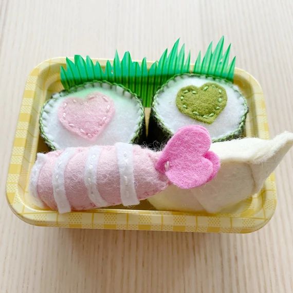 Felt Catnip Toy Bento Box Sushi Lovers Set With Shrimp and | Etsy | Etsy (US)