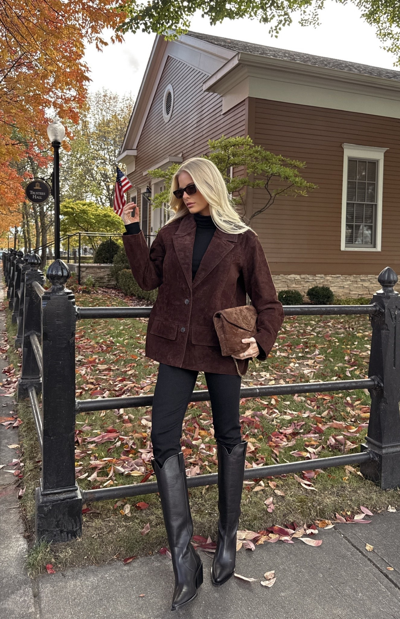 Wearing a small in suede blazer, boots are true to size ($$, so linking similar), linking similar jeans and turtleneck
Heaven Mayhem code: KATHLEEN15
#kathleenpost

Fall outfit, fall fashion, Thanksgiving outfit, suede, fall boots, western boot, suede bag, Friendsgiving 


#LTKootd #LTKHoliday #LTKStyleTip