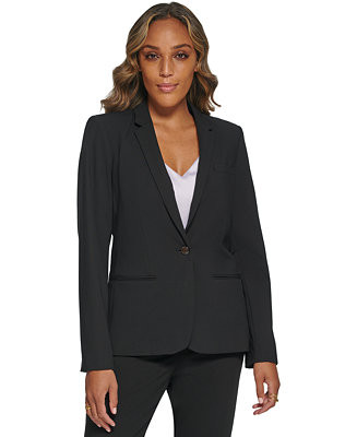 One-Button Blazer, Regular and Petite Sizes | Macy's