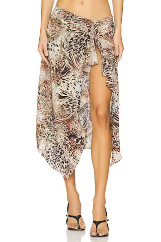 LIONESS Banks Midi Skirt in Chocolate Animal from Revolve.com | Revolve Clothing (Global)