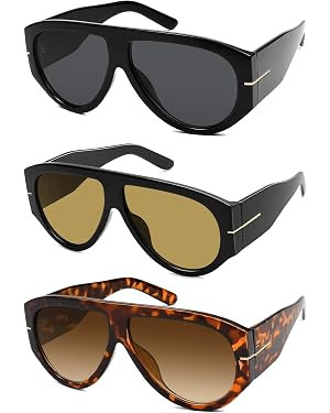 Oversized Retro Aviator Sunglasses Womens Mens 70s Classic Vintage Sun Glasses AR82227 | Amazon (US)