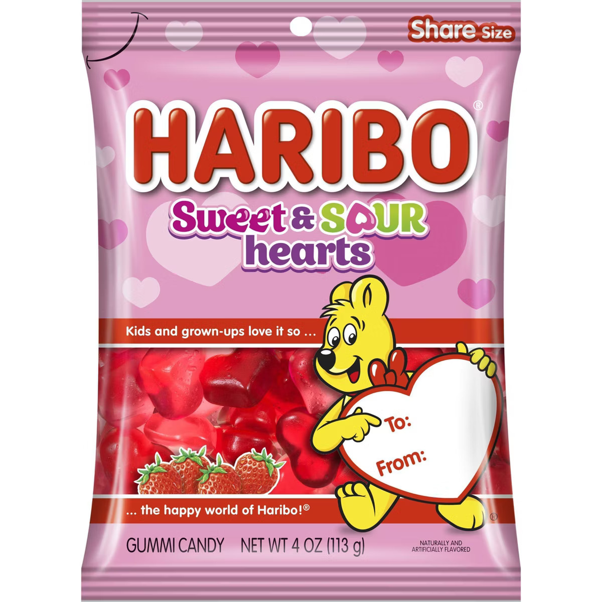 Haribo Valentine's Sweet and Sour Hearts Candy - 4oz | Target
