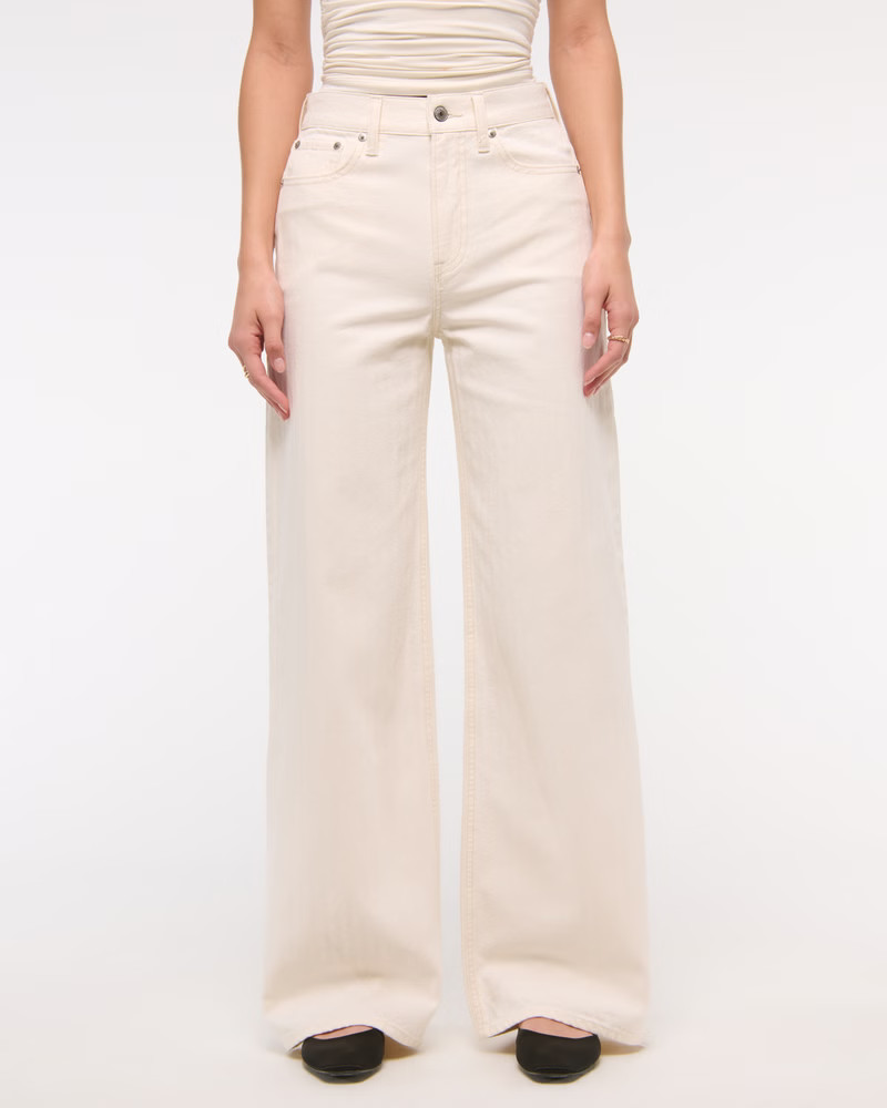 Women's High Rise Wide Leg Jean | Women's Clearance | Abercrombie.com | Abercrombie & Fitch (US)