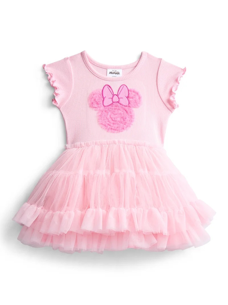 Minnie Mouse Toddler Girls Graphic Tutu Dress with Short Sleeves, Sizes 12M-5T | Walmart (US)