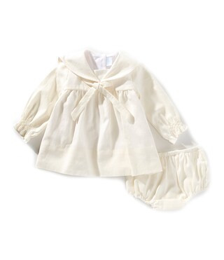 x Kristin Ellen Hockman Baby Girls Astrid Linen Sailor Dress | Dillard's