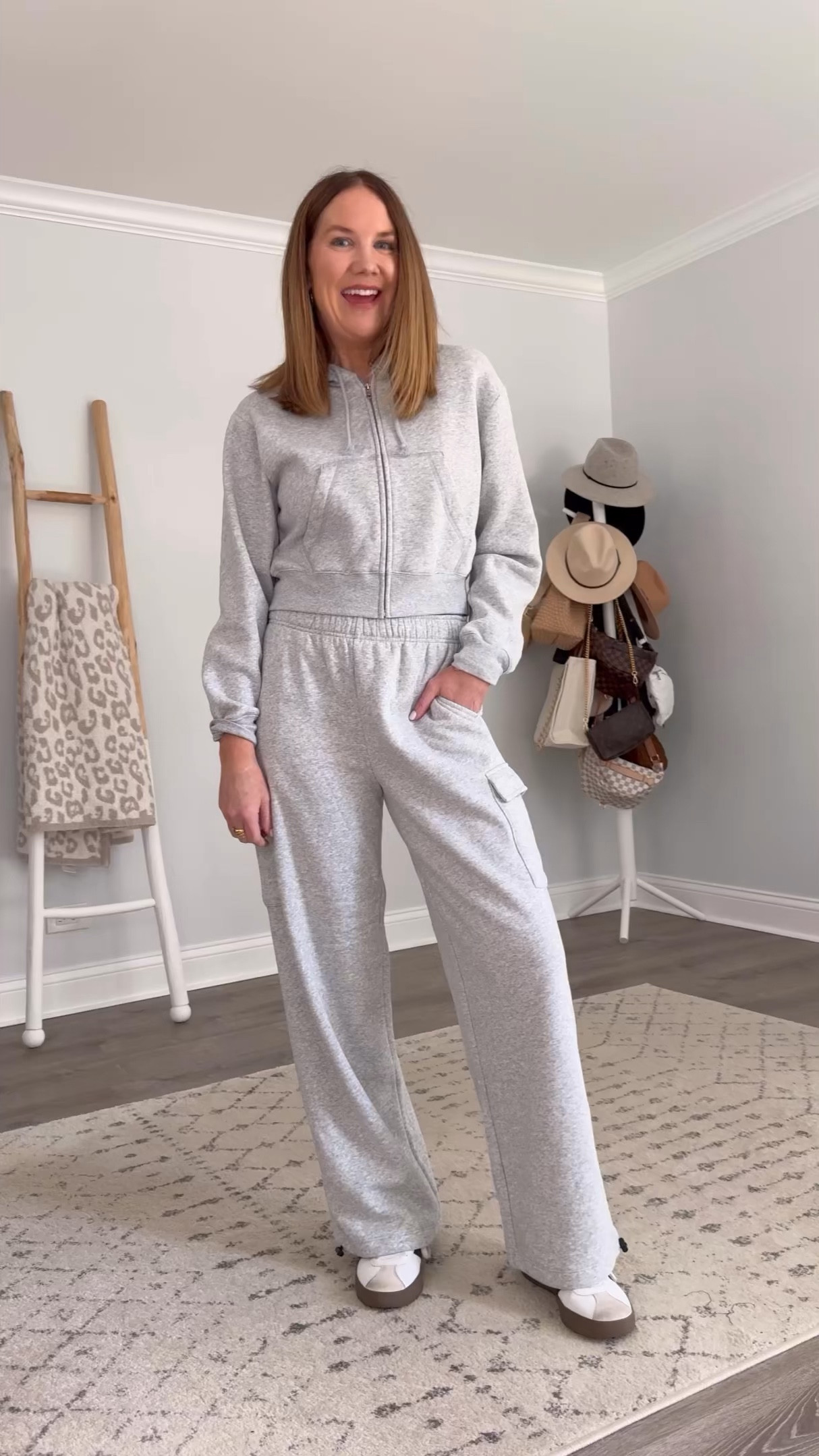 Under $25 matching set
Crop hoodie medium 
Cargo joggers small

#LTKActive #LTKOver40 #LTKVideo