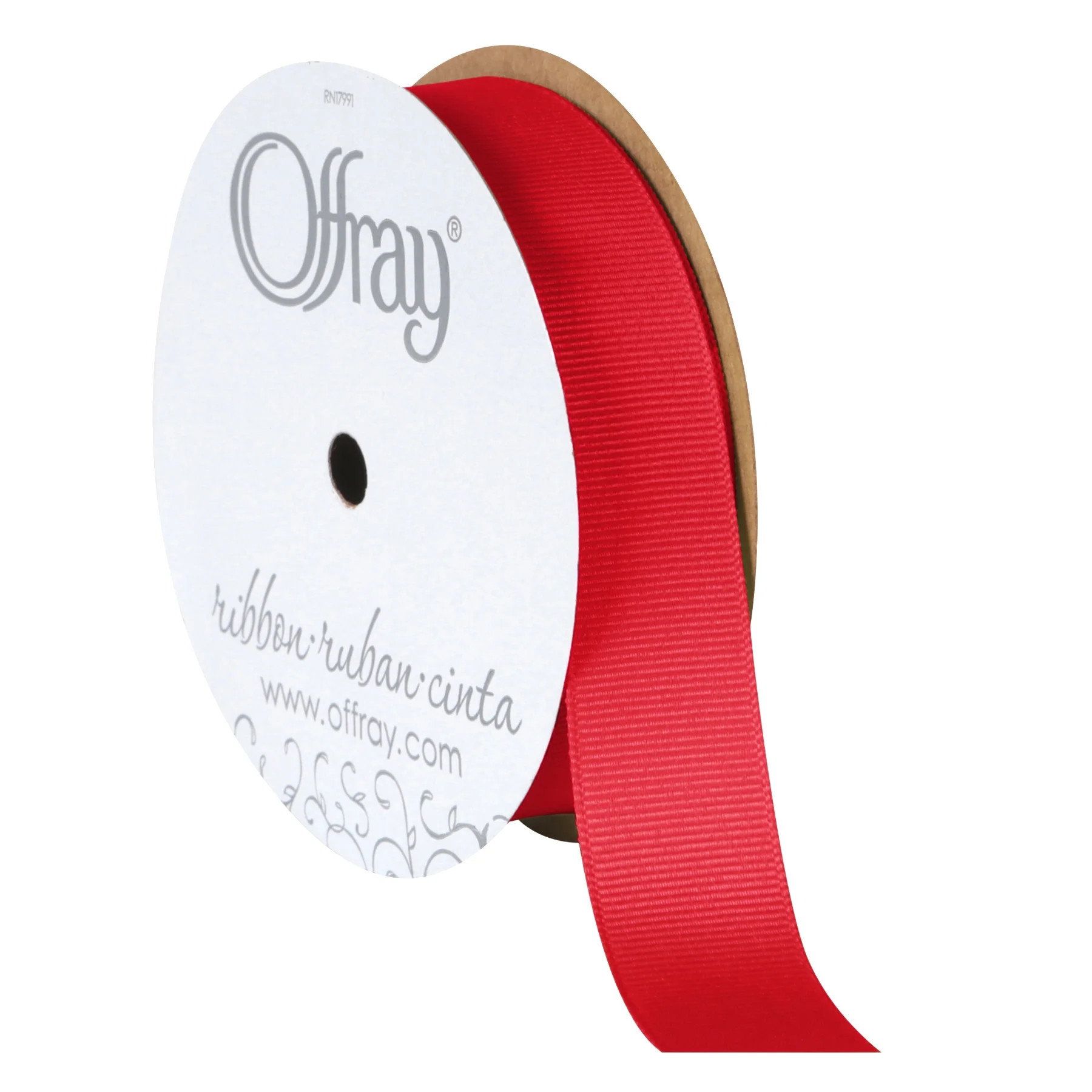 Offray Ribbon, Red 7/8 inch Grosgrain Polyester Ribbon, 18 feet | Walmart (US)
