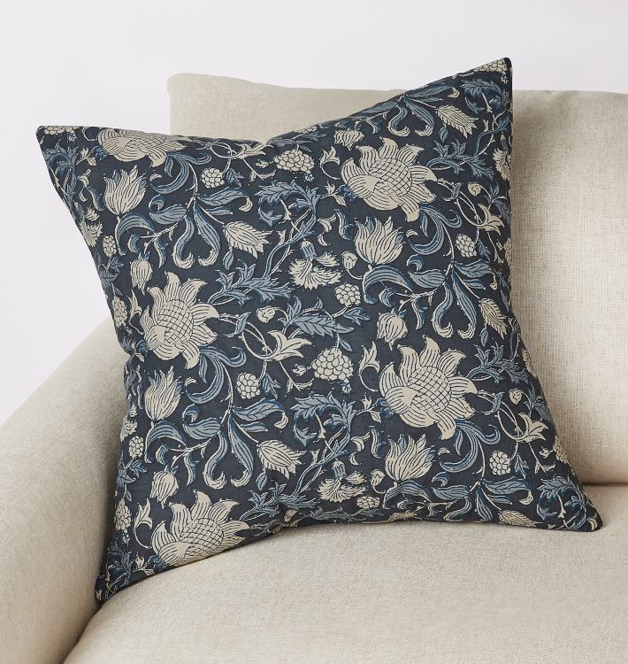 Blossom Block Print Pillow Cover | Rejuvenation