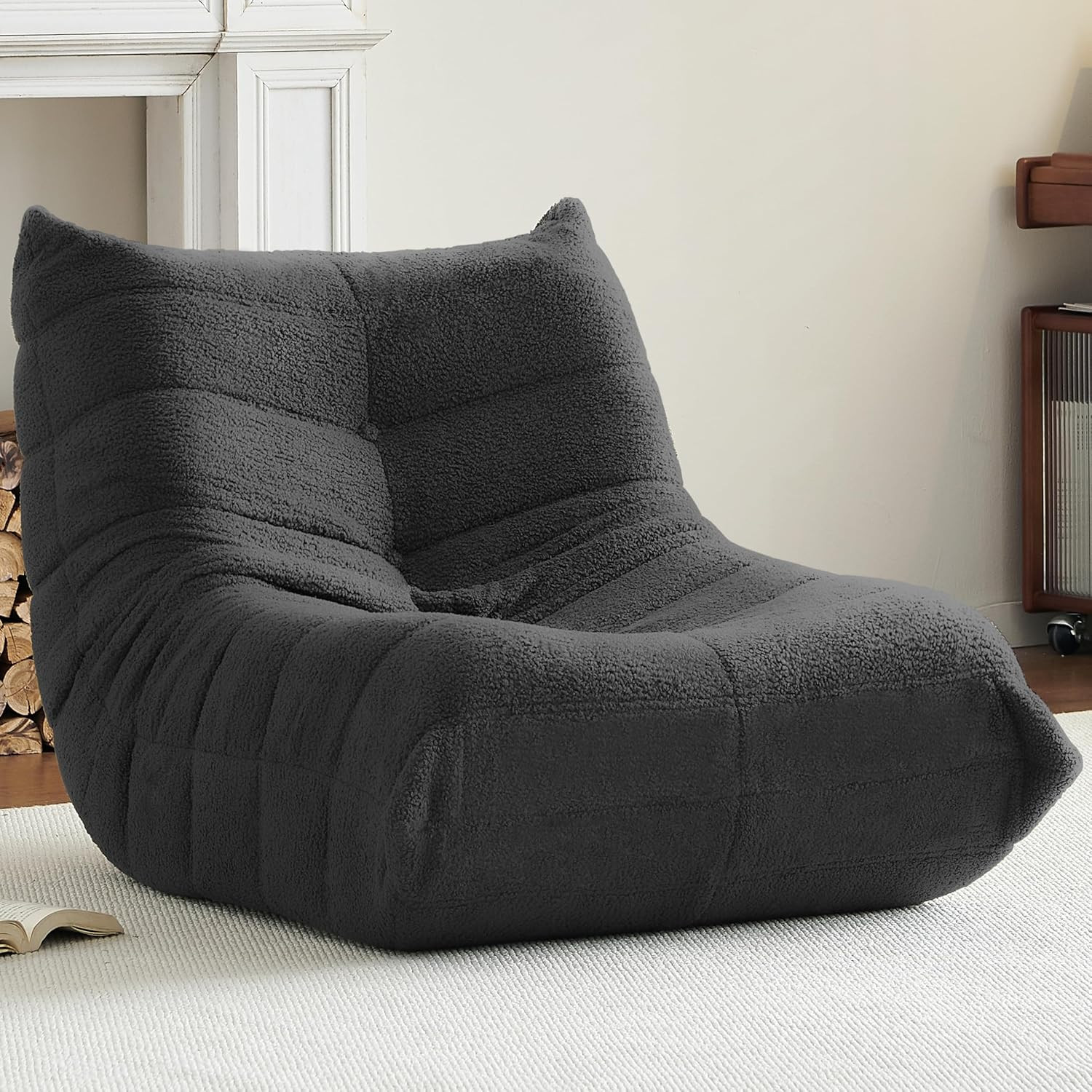 Bean Bag Chair, Fireside Chair Bean Bag Sofa for Adults, Bean Bag Chairs for Teens with High-Resi... | Amazon (US)