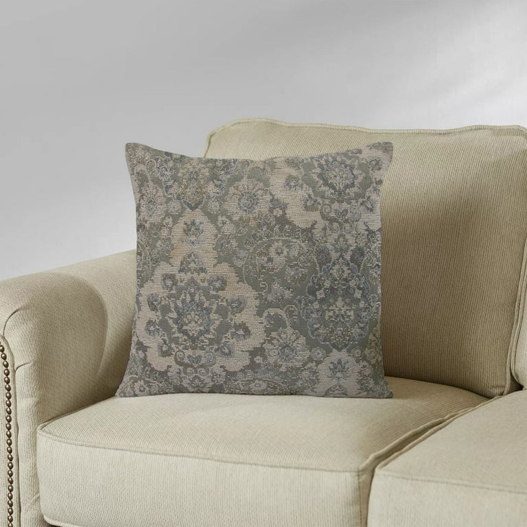Mainstays 18" x 18" Woven Jacquard Dana Decorative Throw Pillow, Neutral | Walmart (US)