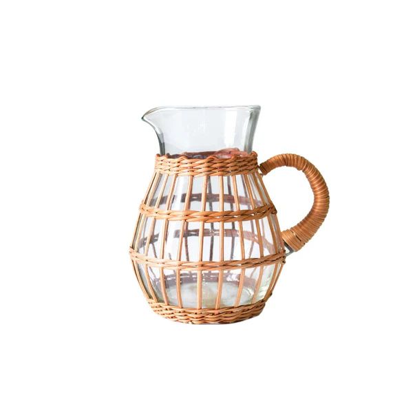 Rattan Cage Pitcher | Monika Hibbs Home