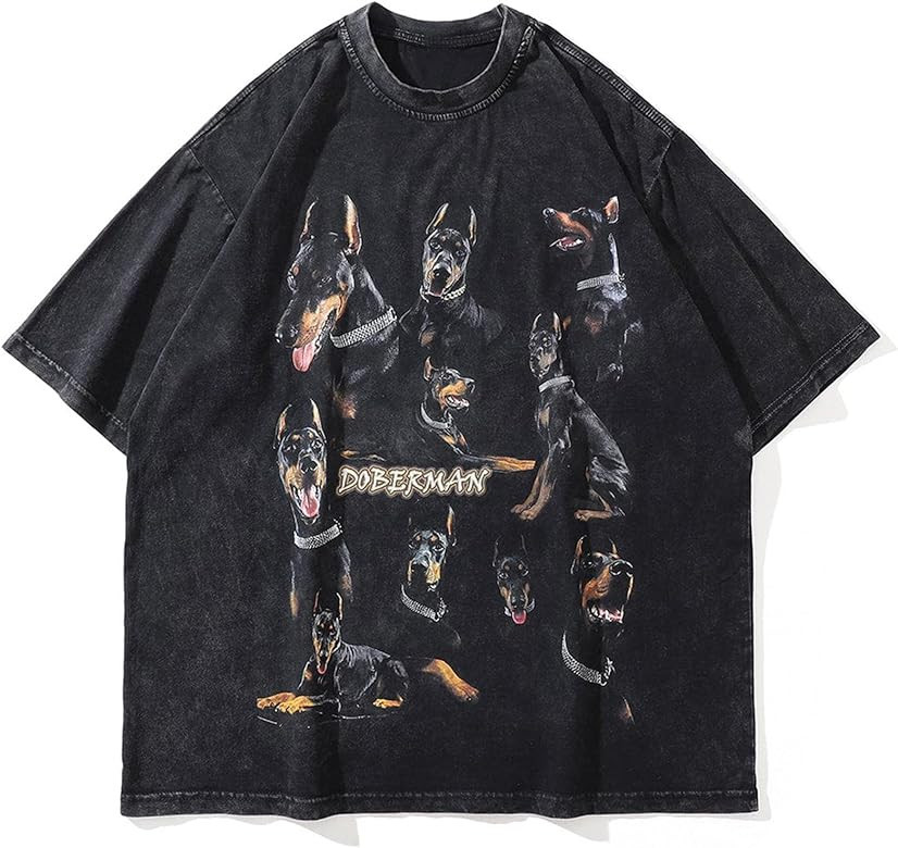 Vamtac Mens Oversized Cat Graphic Tees Harajuku Shirt Casual Summer Tops Streetwear Aesthetic T-S... | Amazon (US)