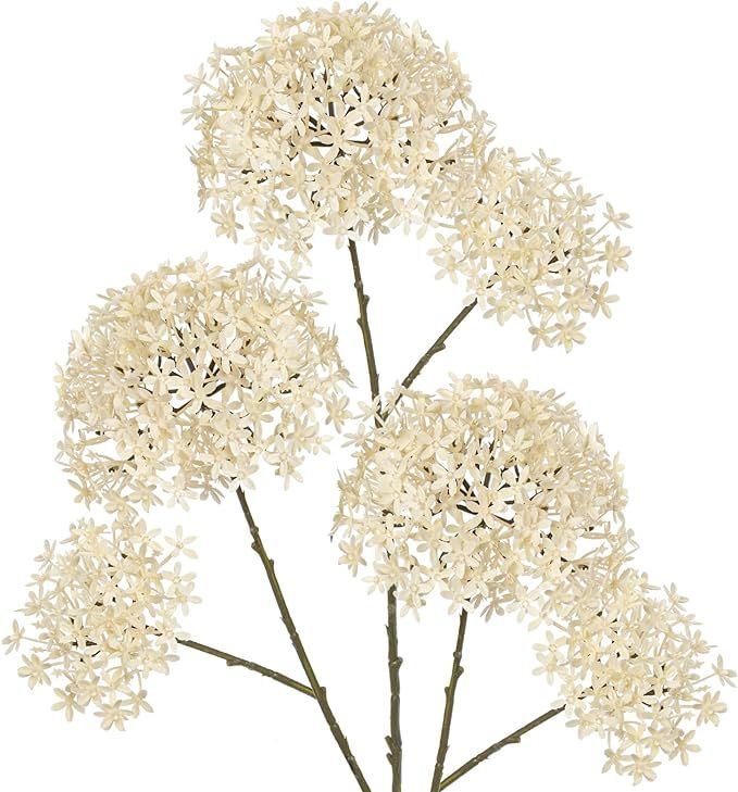 3 Bundles Artificial Fall Flowers Crown Flowers 28” Long Stem Fake Fall Flowers Faux Autumn Whi... | Amazon (US)
