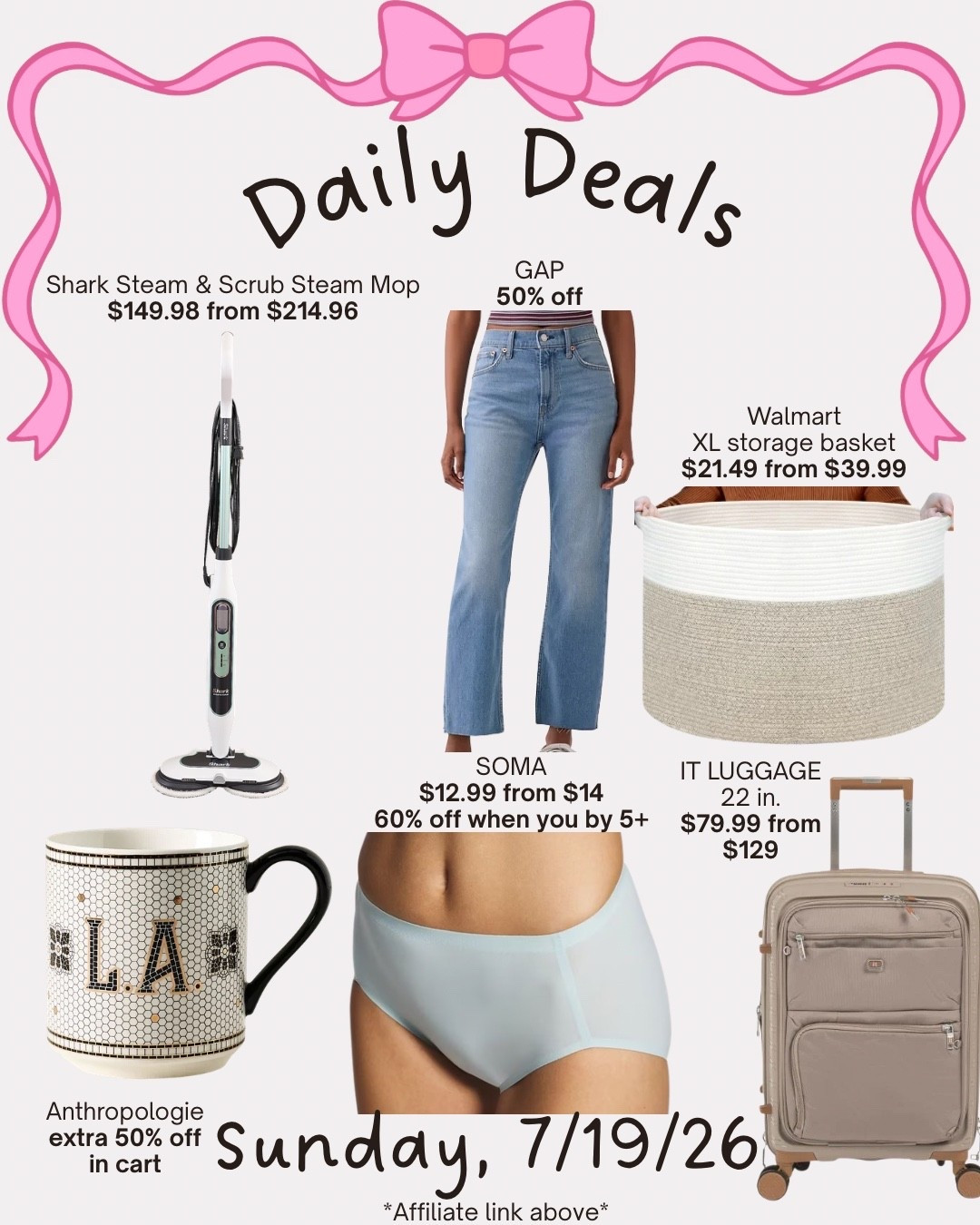 Daily deals

#LTKSaleAlert #LTKHome #LTKMidsize