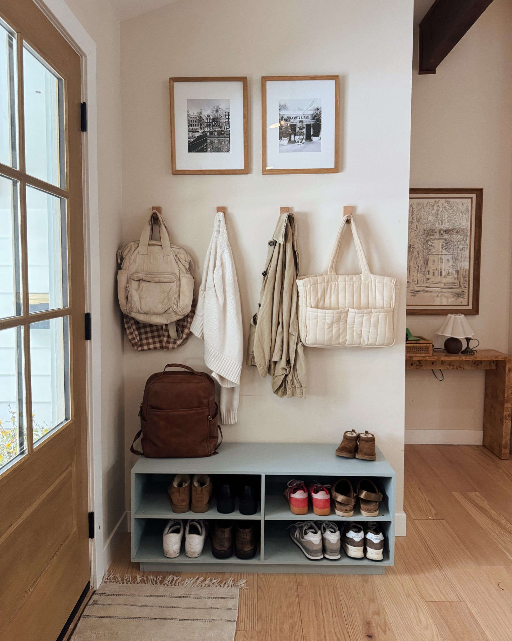 Shoe bench! Linked a similar one.