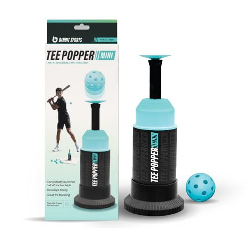 Bandit Sports Baseball Training Mini Tee Popper, Hitting Tee for Perfect Swings, Batting Machine for Practicing Hitting Without a Pitcher (1 Popper Ball Included) | Amazon (US)