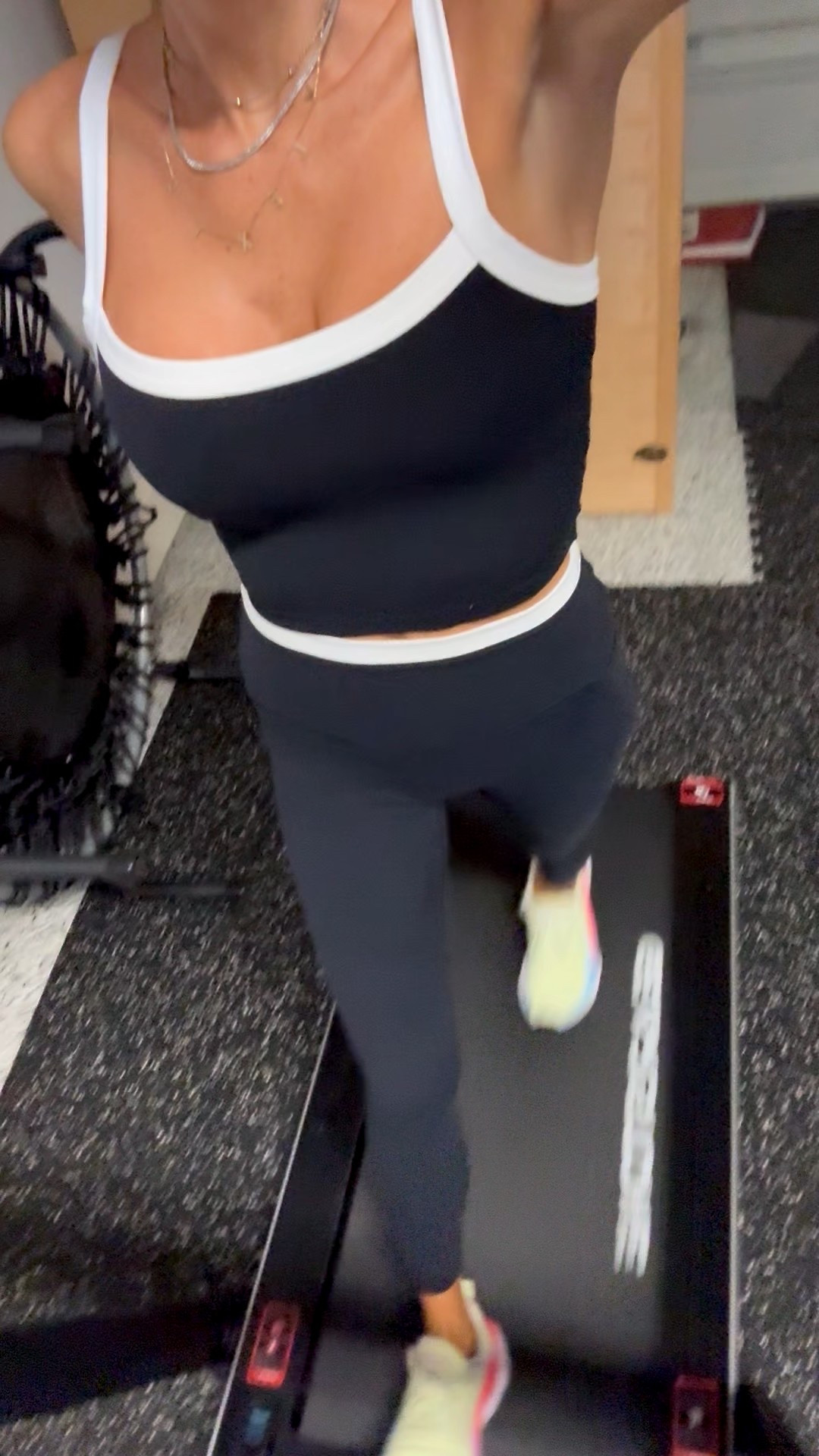 Black and white workout set petite friendly love this set wearing xs short leggings size xs tank 

#LTKFindsUnder50 #LTKFindsUnder100