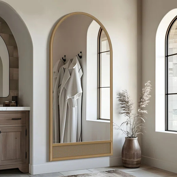Arch Rattan Wood Mirror | Wayfair North America
