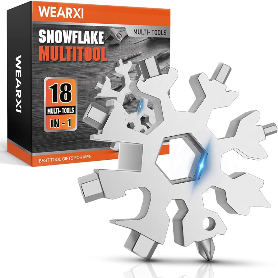 Gifts for Men, Stocking Stuffers for Men, 18 in 1 Snowflake Multitool, Mens Gifts for Christmas, ... | Amazon (US)