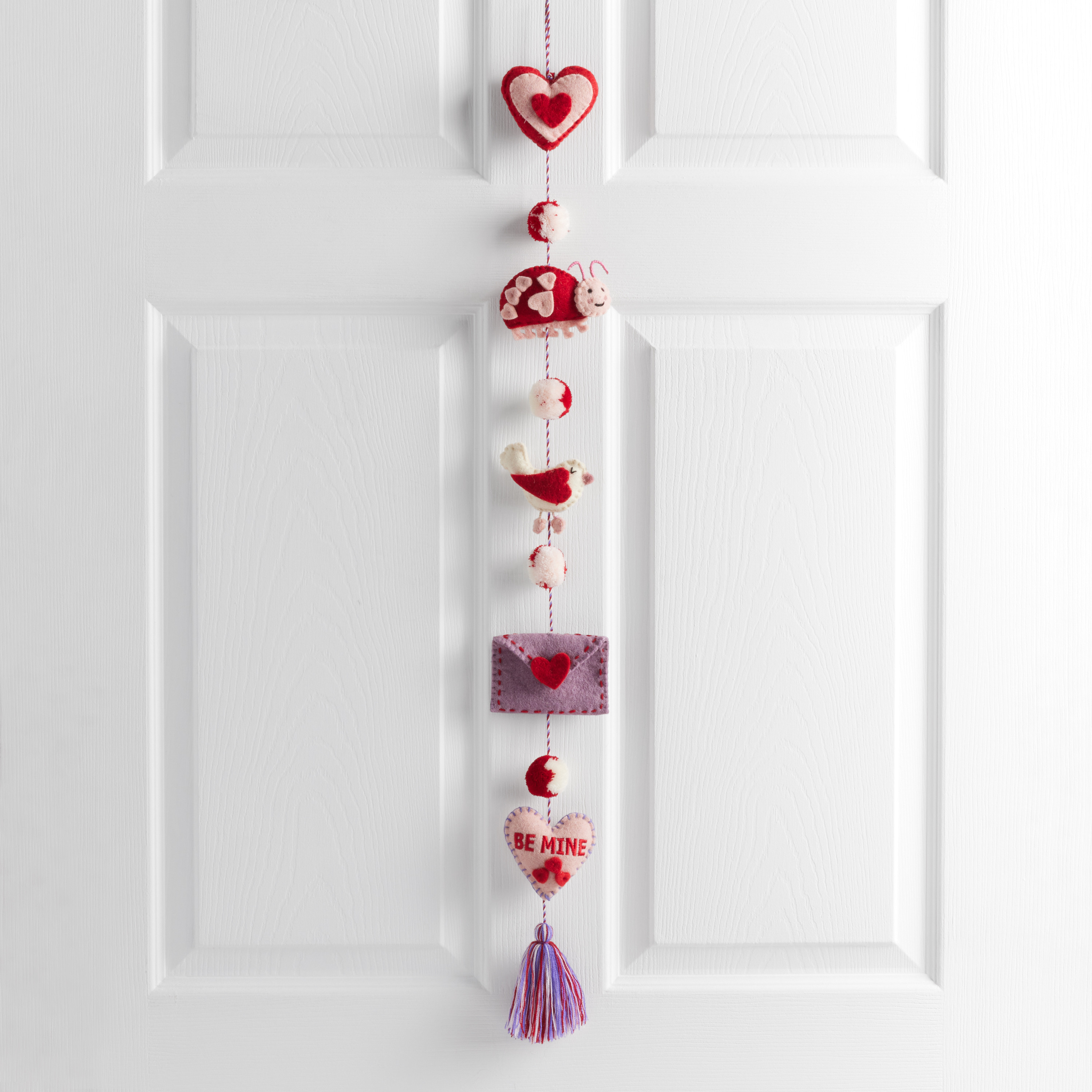 Felted Wool Valentine's Day Icons Hanging Decor | World Market
