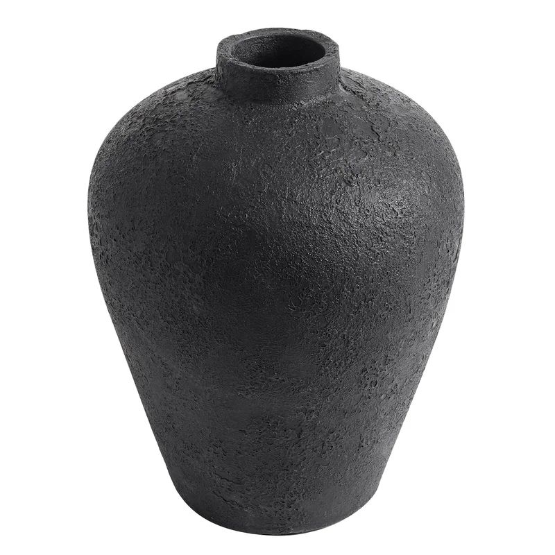 Ioulia Dark Gray 16" Terracotta Table Vase | Wayfair North America