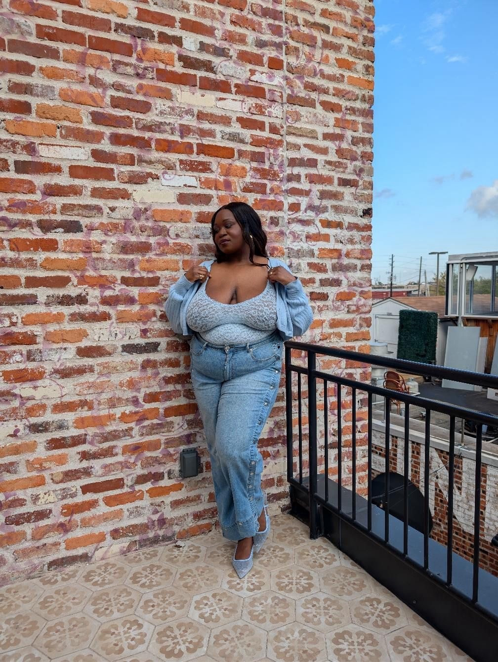 Winter blue 

#LTKHoliday #LTKootd #LTKPlusSize