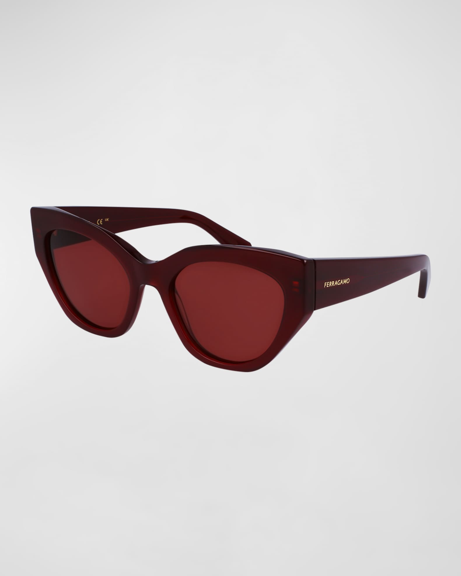 Ferragamo Classic Logo Acetate Cat-Eye Sunglasses | Neiman Marcus