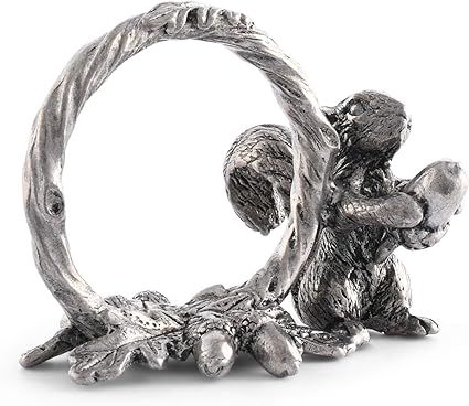 Vagabond House Pewter Squirrel Branch Napkin Ring (Sold as Single Ring) Artisan Crafted Designer ... | Amazon (US)