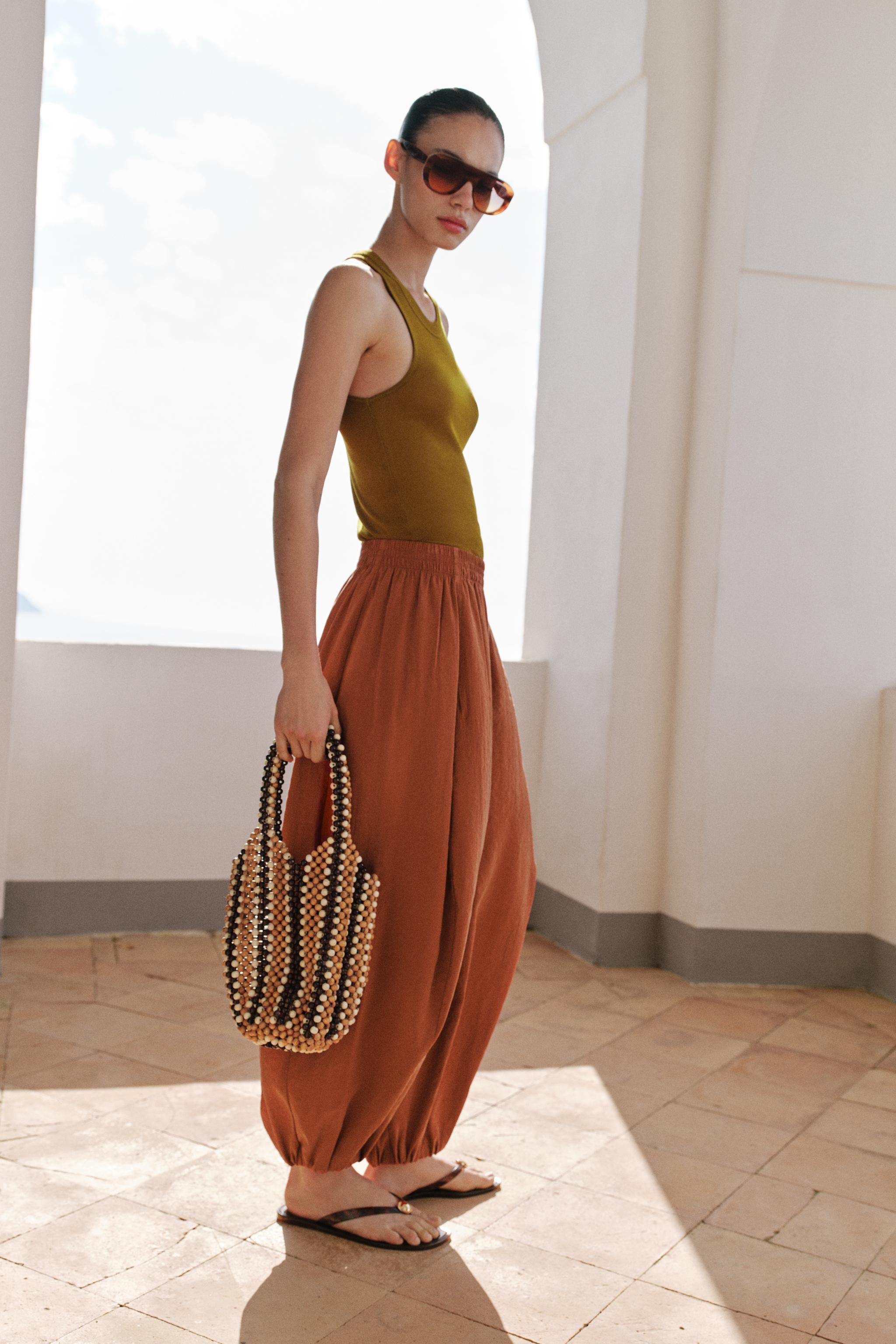 SAROUEL TROUSERS WITH ELASTIC WAIST | Zara UK