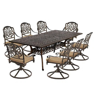 Atreyu Rectangular 8 - Person 41.7'' L Outdoor Restaurant Dining Set | Wayfair North America