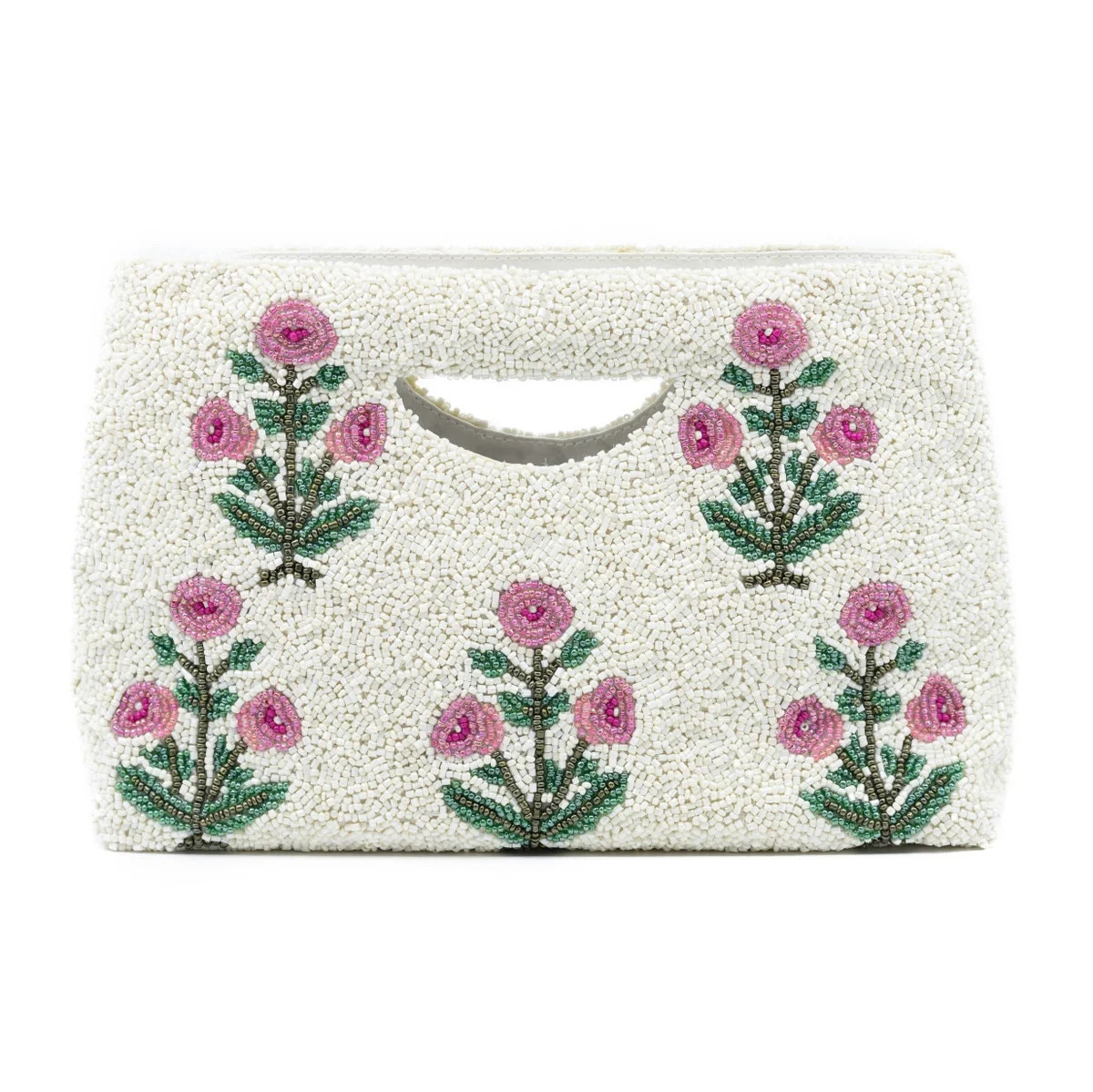 Raspberry Peony Beaded Clutch | Sea Marie Designs