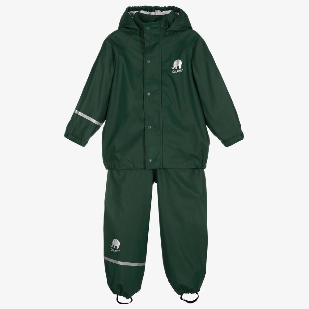 Green 2 Piece Rainsuit | Childrensalon