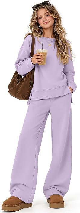 Girls Sweatsuit Set 2 Piece Fall Outfits | Amazon (US)