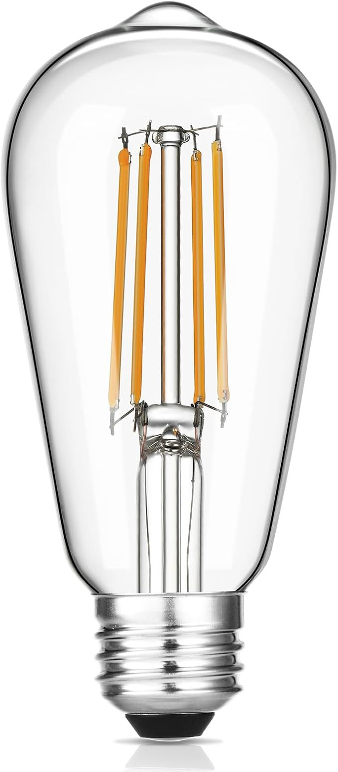 Vintage LED Edison Bulbs, 6W, Equivalent 60W, Dimmable, High Brightness Warm White 2700K, ST58 An... | Amazon (US)