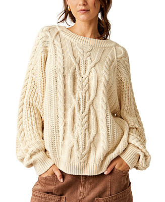 Free People Women's Frankie Cable Sweater - Macy's | Macy's