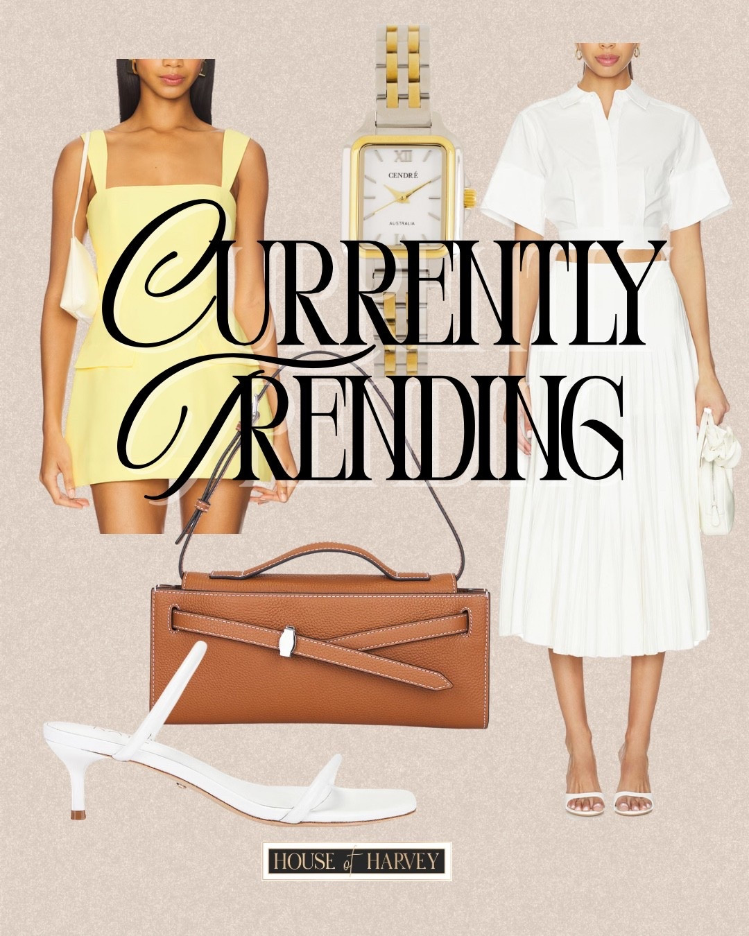 CURRENTLY TRENDING—this week it's all about restraint. Clean lines, soft neutrals, and simple combinations that speak for themselves. Just pieces that work together naturally -creating a calm, confident look that feels easy to wear and easy to repeat. I found some amazing pieces from Revolve that embody this style vibe! This skirt set, mini dress, heels, handbag and watch are all so chic! Linked⬆️

#Itkcreator #Itkfinds #Itkwatchnow #revolve #spring
#springoutfits #springfashion #skirtset #minidress
#handbag #kittenheels #twotonewatch

#LTKgrwm #LTKSeasonal #LTKootd