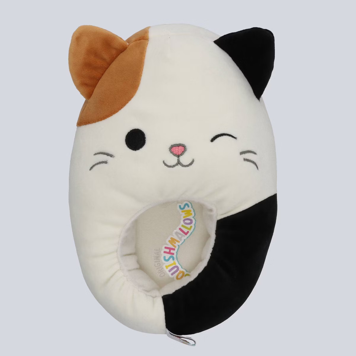 Squishmallows Kids' Cam the Cat Plush Slippers - Off-White | Target