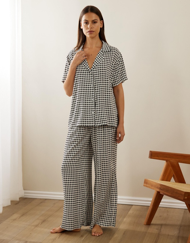 Ruby Houndstooth Long PJ Set | THE ICONIC (AU & NZ)