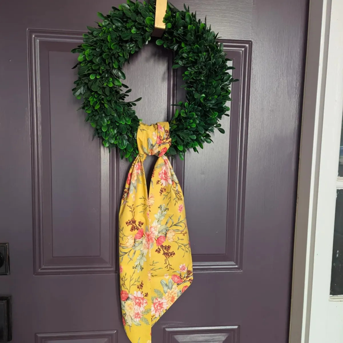 Wreath Sash, Boxwood Wood Wreath Sash, Boxwood Wreath Bow, Wreath Scarf, Custom Printed Cotton Sa... | Etsy (US)