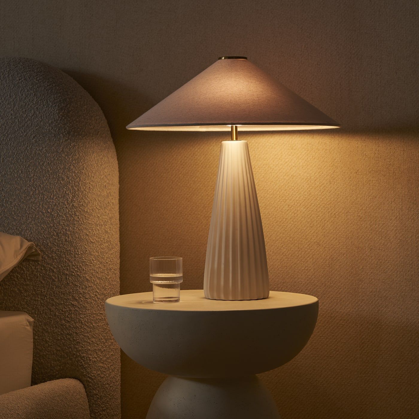 Alba Fluted Ceramic Table Lamp | Castlery | Castlery US