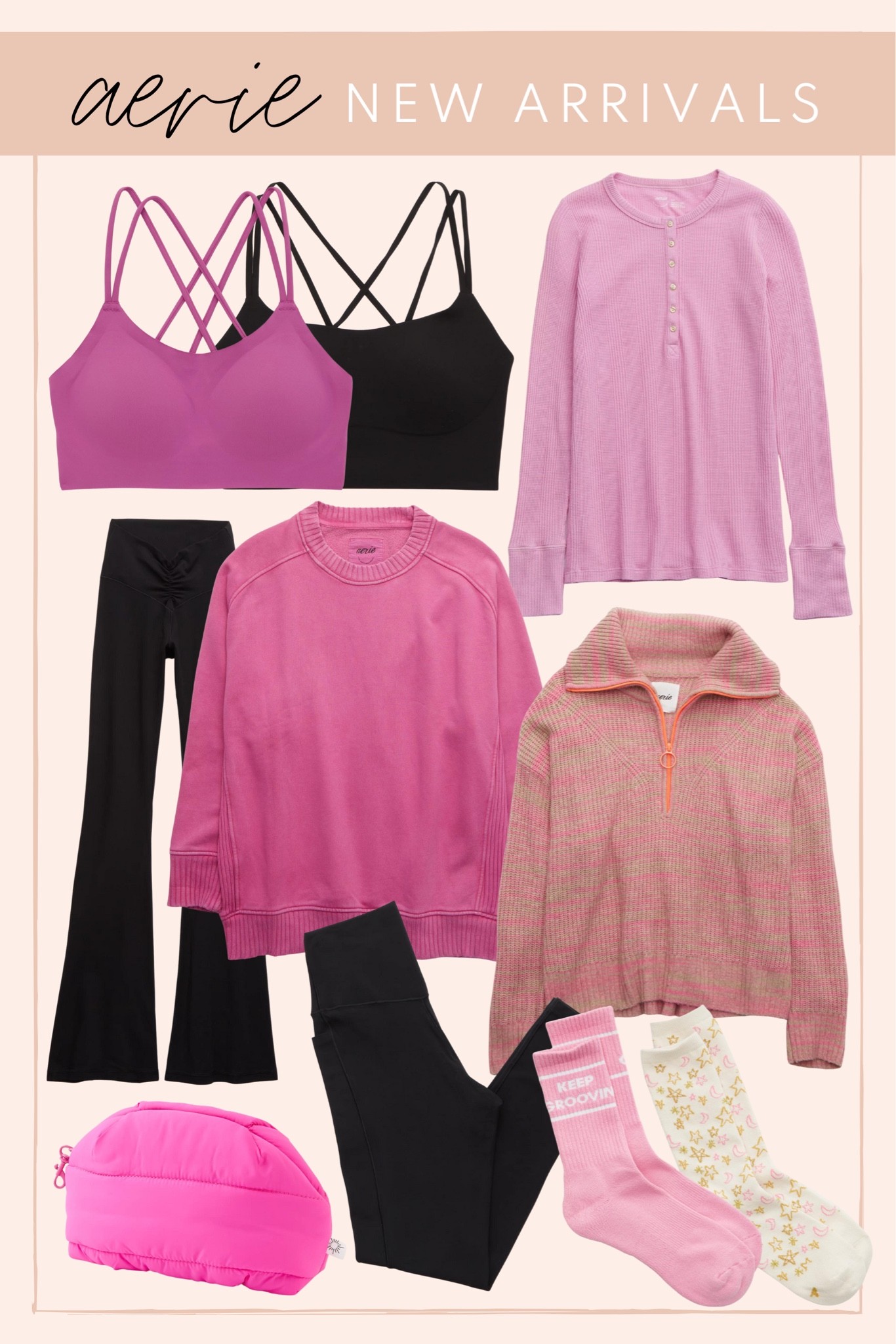 New arrivals from Aerie, fall athleisure, pink sweatshirt

#LTKSale #LTKsalealert #LTKunder50