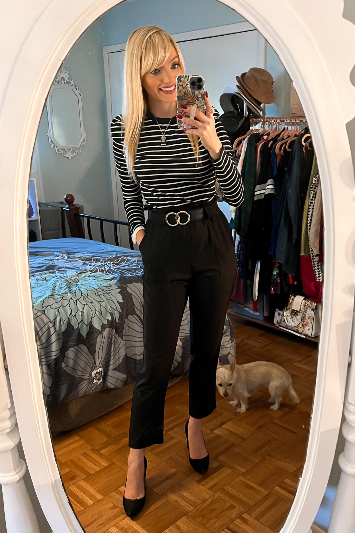 Striped puff sleeve top - paperbag waist pants - black block heel pumps - business casual - wear to work - work outfit - teacher fashion - teacher outfit - teacher style - Amazon Fashion - Amazon Finds

#LTKworkwear #LTKSeasonal #LTKunder50